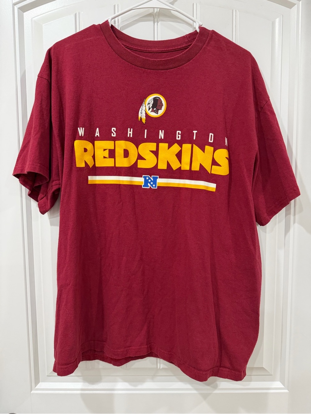 NFL Washington Redskins Maroon Tee with Yellow Graphics